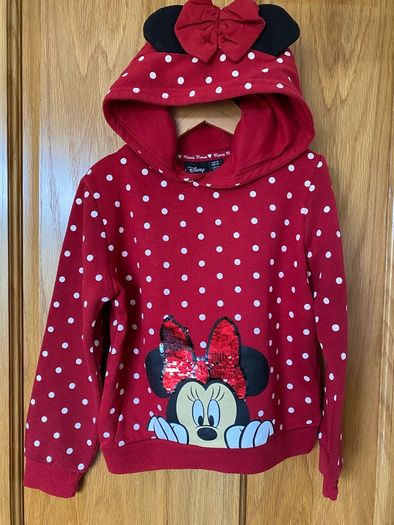 Disney Minnie Mouse Red Polka Dot Hoodie | 7-8 years