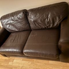 Brown Leather Sofa
