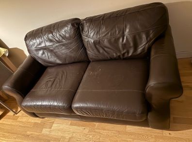 Brown Leather Sofa