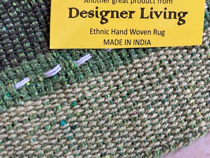 Ethnic Handwoven Green Rug
