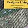 Ethnic Handwoven Green Rug Image 2