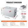 Commercial Grease Trap, 40 LBS Grease Interceptor, Side Inlet Interceptor, Under Sink Stainless Steel Grease Trap, 10 GPM Waste Water Image 3