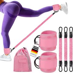 Resistance Bands Set with Cuffs, Ankle Exercise Bands for Leg Butt Training, Legs Resistance Bands with Ankle Strap for Workout, Fitness Equipment for Women & Men, Home Gym Equipment