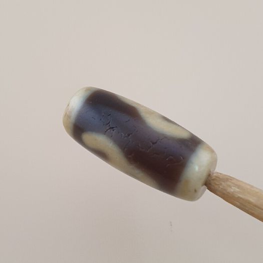 Vintage Unique Pattern Himalayan Tibetan Agate Dzi Bead Amulet