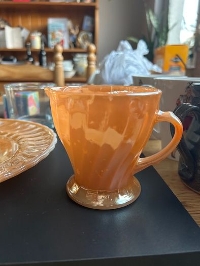 Vintage Fire King Peach Luste