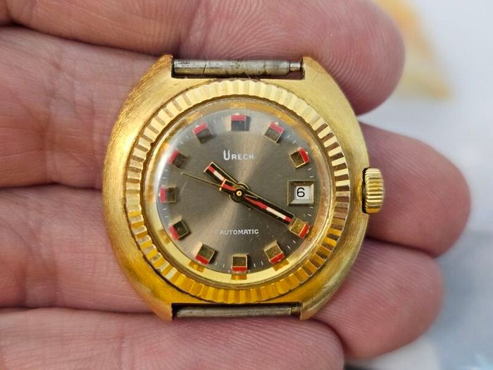 Vintage Automatic Swiss Made Urech Small Cased Unisex Swiss Watch from 1960s