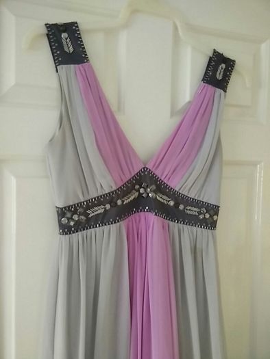 Lipsy Grey and Pink Dress with Sequins