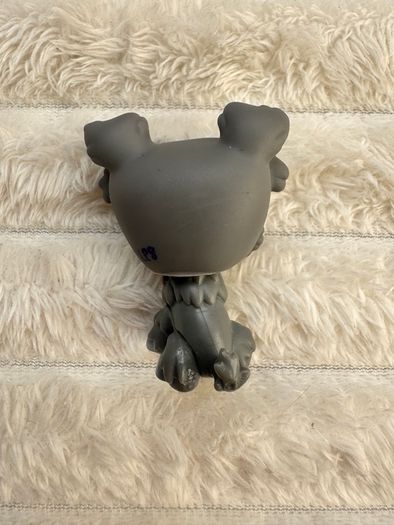 Hasbro Grey Schnauzer Littlest Pet Shop Dog 1393 approx. 5 cm. Used Please see photos