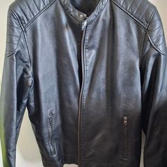 Mens Faux Leather Biker Jacket