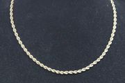 Vintage 9ct Solid Gold Italian Rope Chain 40cm 4.20g Hallmarked
