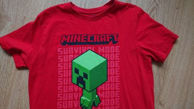 Red Minecraft Top. Age 13-14