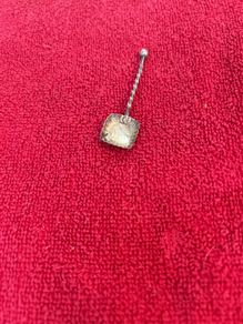 Old silver salt spoon