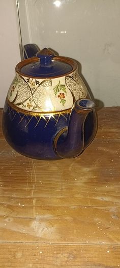 Old Pottery Teapot & Sugar Basin Milk Jug