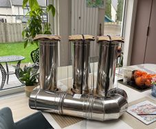 Gas stove air balance flue pipes
