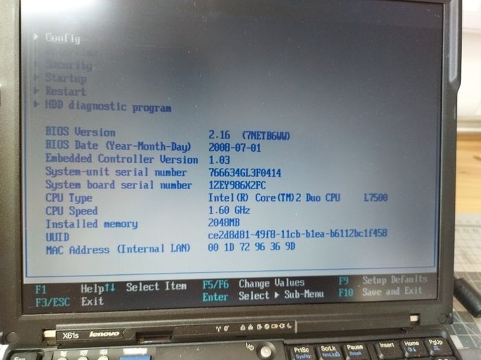 Lenovo ThinkPad X61s laptop