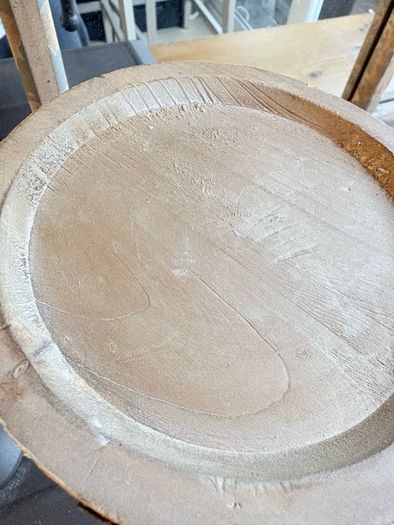 New metal and washed wood vintage scales effect display piece