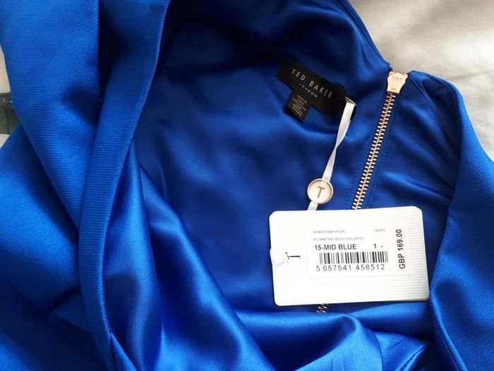 Stunning Ted Baker - Midi Dress - Royal Blue - Size 1 UK 8 - BNWT RRP 200