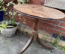 Antique Side Table on casters