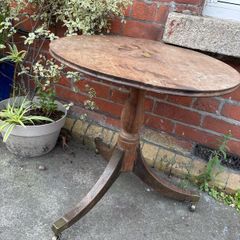 Antique Side Table on casters