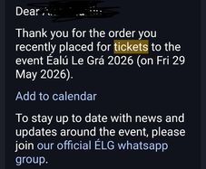 Event Ealu Le Gra Fri 29 May 2026