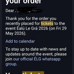 Event Ealu Le Gra Fri 29 May 2026