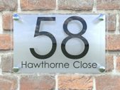 Custom made any size bespoke Modern Contemporary Property Number Door Sign Plaque