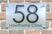 Custom made any size bespoke Modern Contemporary Property Number Door Sign Plaque
