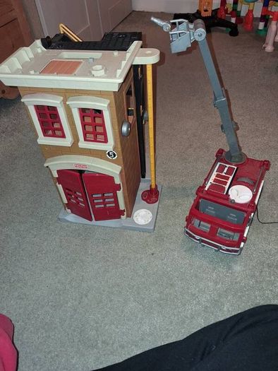 fire station and fire truck