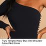 women beautiful dress Lulus Brand New size M dark green Image 8