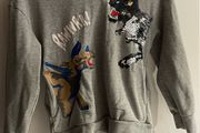 Hoodie jumper with dinosaur grey 10 y