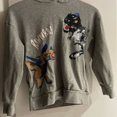 Hoodie jumper with dinosaur grey 10 y