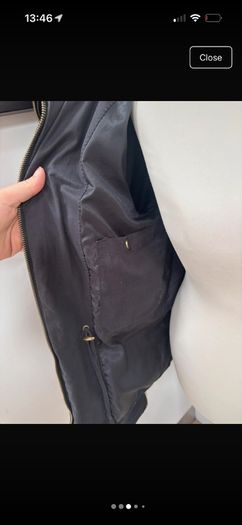 Navy Zara Coat with fur lined hood