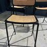3 Jort Counter stools - wood and rattan Image 6