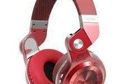 BLUEDIO Wireless Bluetooth 4.1 Headphones with Mic Red