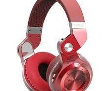 BLUEDIO Wireless Bluetooth 4.1 Headphones with Mic Red