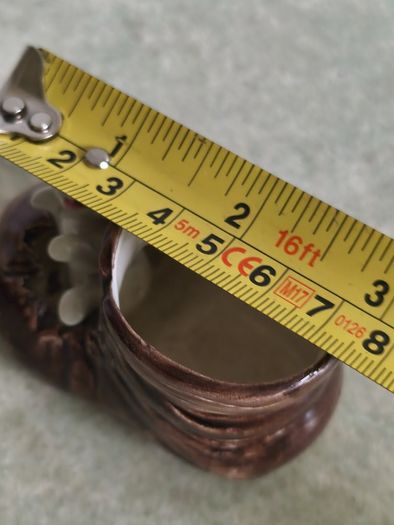 Vintage 1960s napcoware ceramic mouse in brown boot collectible figurine Matchstick Holder./ thout pick made in Japan.