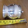 Vintage  English Silver plate mustard pot with cobalt glass liner Image 7