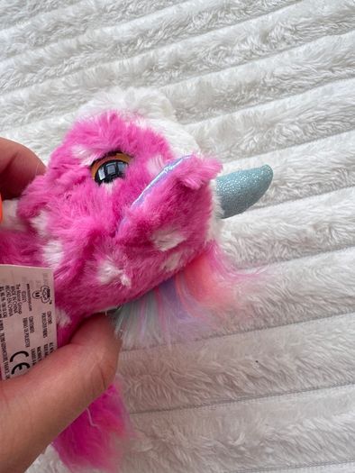 Little Live Pets Scruff-a-lots Cutie Cuts Series 2 Pink Unicorn Soft Plush approx. 11 cm. Used Please see photos