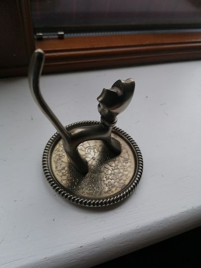 Vintage Sega Silver Plated Ring Holder
