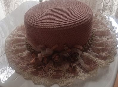 Classic Straw Boater Hat