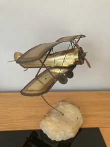 Vintage Airplane Sculpture