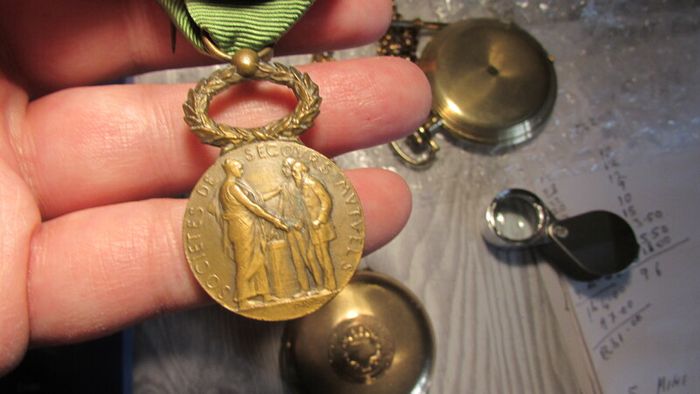 France.Bravery Award Medal.Scarce.Bronze.
