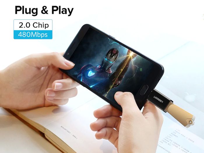 Ugreen OTG Micro USB (Male) to USB-A (Female) QC 3.0-2.0 Charger & Sync Convertor Adapter (Brand New/Warranty)