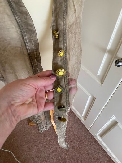 Elisa Cavaleta size 10 silk linen dress coat