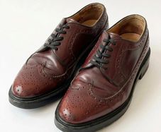 Antica Cuoieria Vintage Leather Full-Brogue Derby Shoes