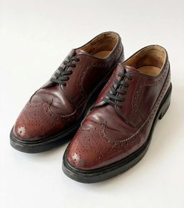 Antica Cuoieria Vintage Leather Full-Brogue Derby Shoes