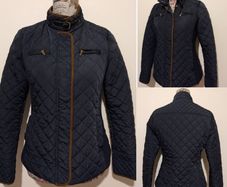 Navy Blue Quilted Jacket