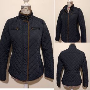 Navy Blue Quilted Jacket