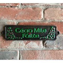 Cead Mile Failte  Green Rectangle  HS49