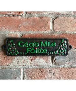 Cead Mile Failte  Green Rectangle  HS49